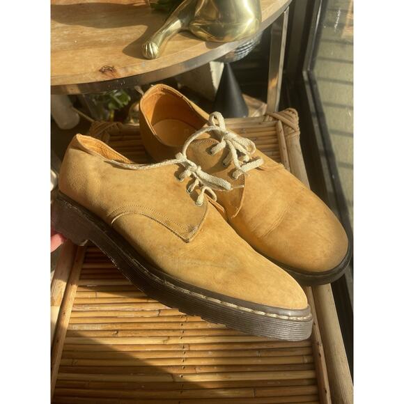 Dr Martens Men’s Shoes Size 11M Light Brown Mustard Suede Leather Oxford VTG